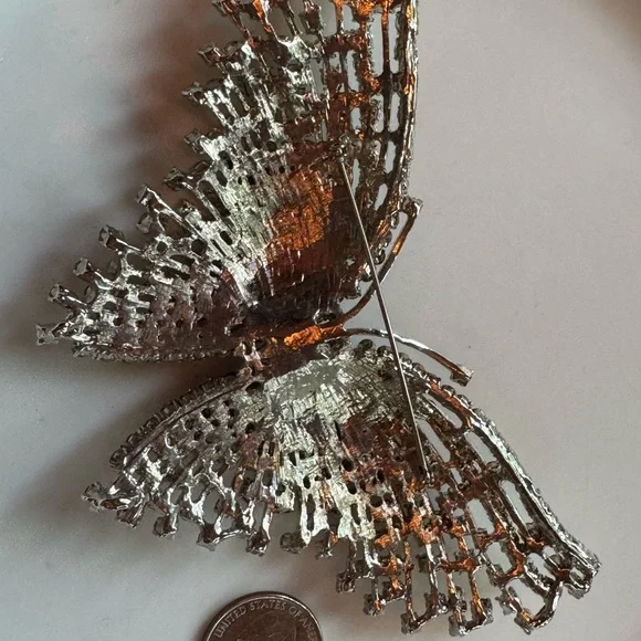 Sparkling Butterfly Brooch